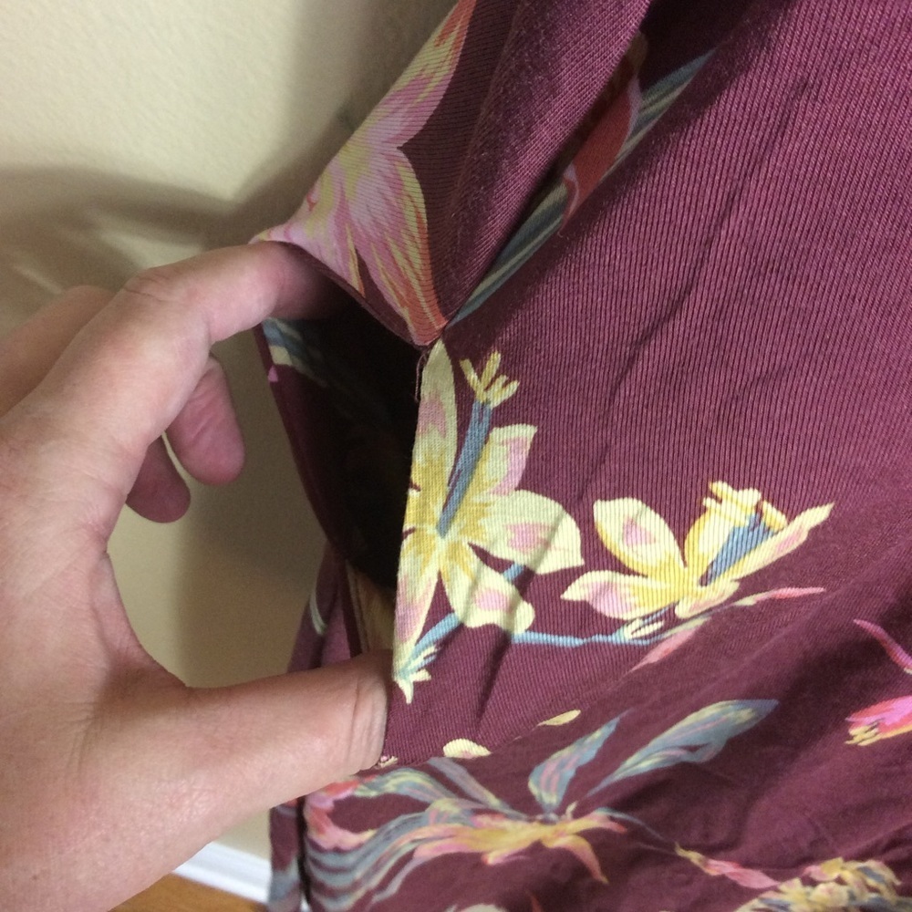 NWT torrid 5 purple, super soft, tropical, Sweetheart neck skater dress 5x - Picture 7 of 9